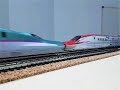 紙のE6系 + KATO E5系 (HO) の動画、YouTube動画。