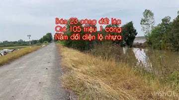 Cần bán nhanh DT 23 công đất lúa giá 105 triệu 1 công thuộc huyện Thạnh hóa tỉnh Long An
