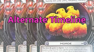 Last 5 Aliens to Alternate Timeline in Cosmic Encounter (red alert). 