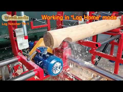 Woodlandia Log Notcher TN-1 working in 