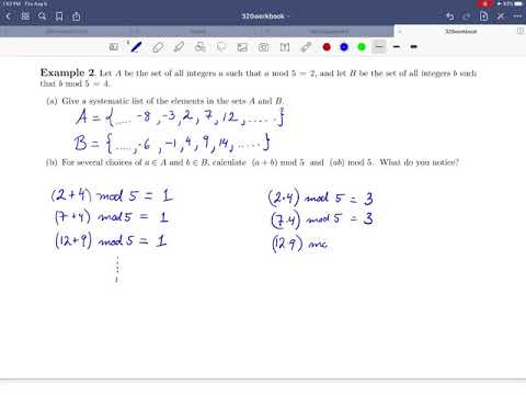 Math 320 Chapter 0 Example 2 and Theorems