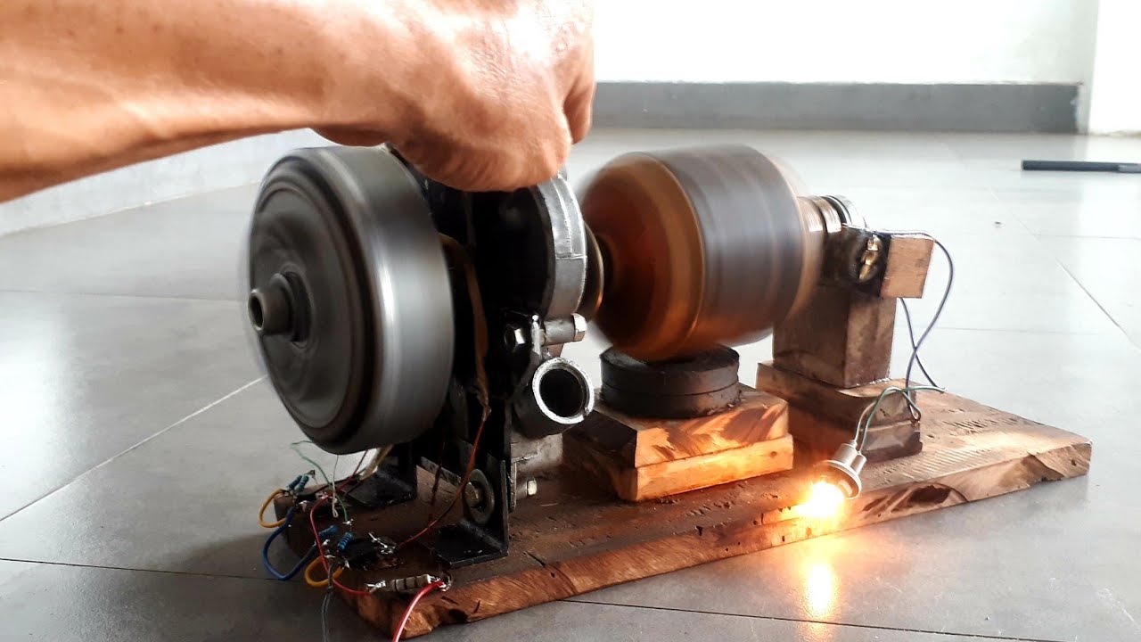 Mencoba Rotor Dinamo Generator Brushless Untuk Menghasilkan Listrik