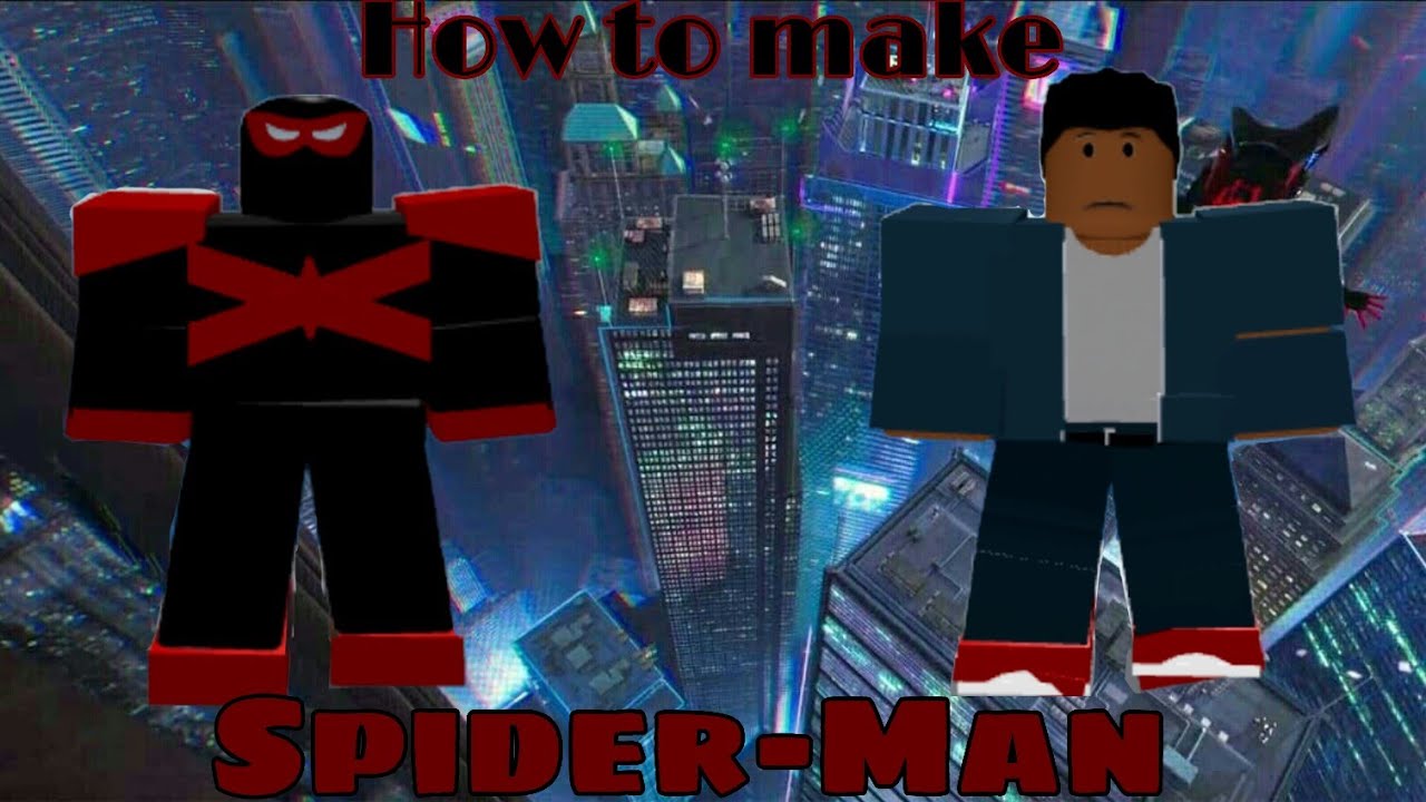 How To Make Miles Morales Spider Man In Roblox Superhero Life 2 Youtube - roblox shirt template black suit spiderman action roblox