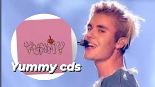justin bieber-yummy signed cds👑❤️🤑😋