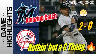 New York Yankees vs Miami Marlins [TODAY Highlights] Nuthin' But A G Thang [Amazing Catch]