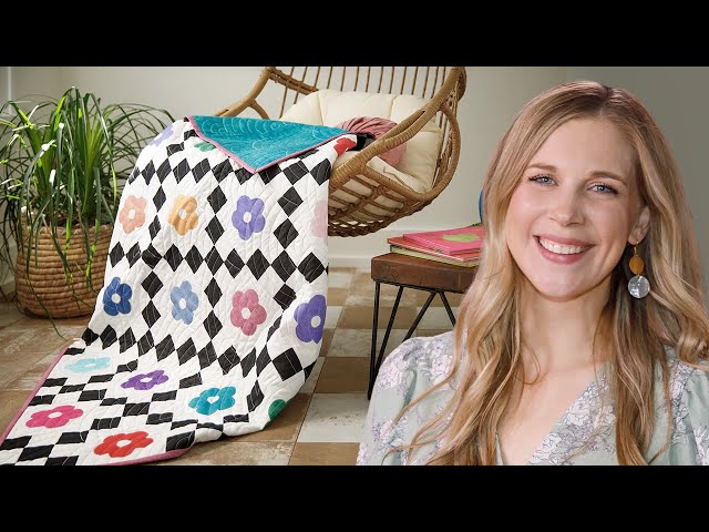 How to Make a Flower Child Baby Quilt - Free Quilting Tutorial class=