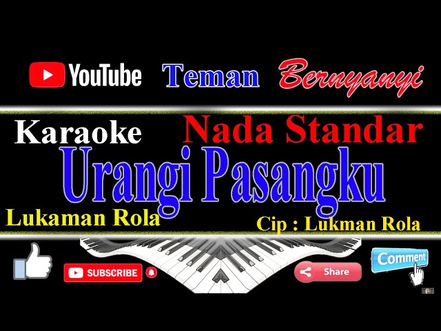 Urangi Pasangku [ Karaoke ] Lagu pop - Makassar - Original song - Lukman rola class=