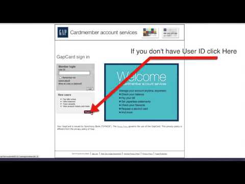 Gap Credit Card Requires Login To Your Account