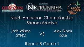 Netrunner - SYNC vs. Kate - GenCon 2016 NA Championship - Round 8 Game 1