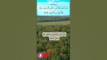 ومن أحسن قولا ممن دعا إلى الله وعمل صالحا | سورة فصلت #دعاء_ورسالة
