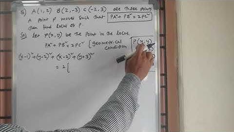Locus chapter ,PA^2+PB^2=2PC^2 find the locus of p