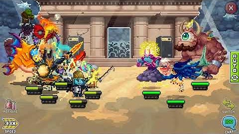 Bit Heroes Raid 18 HC with 23k Stam Aeneas Tank