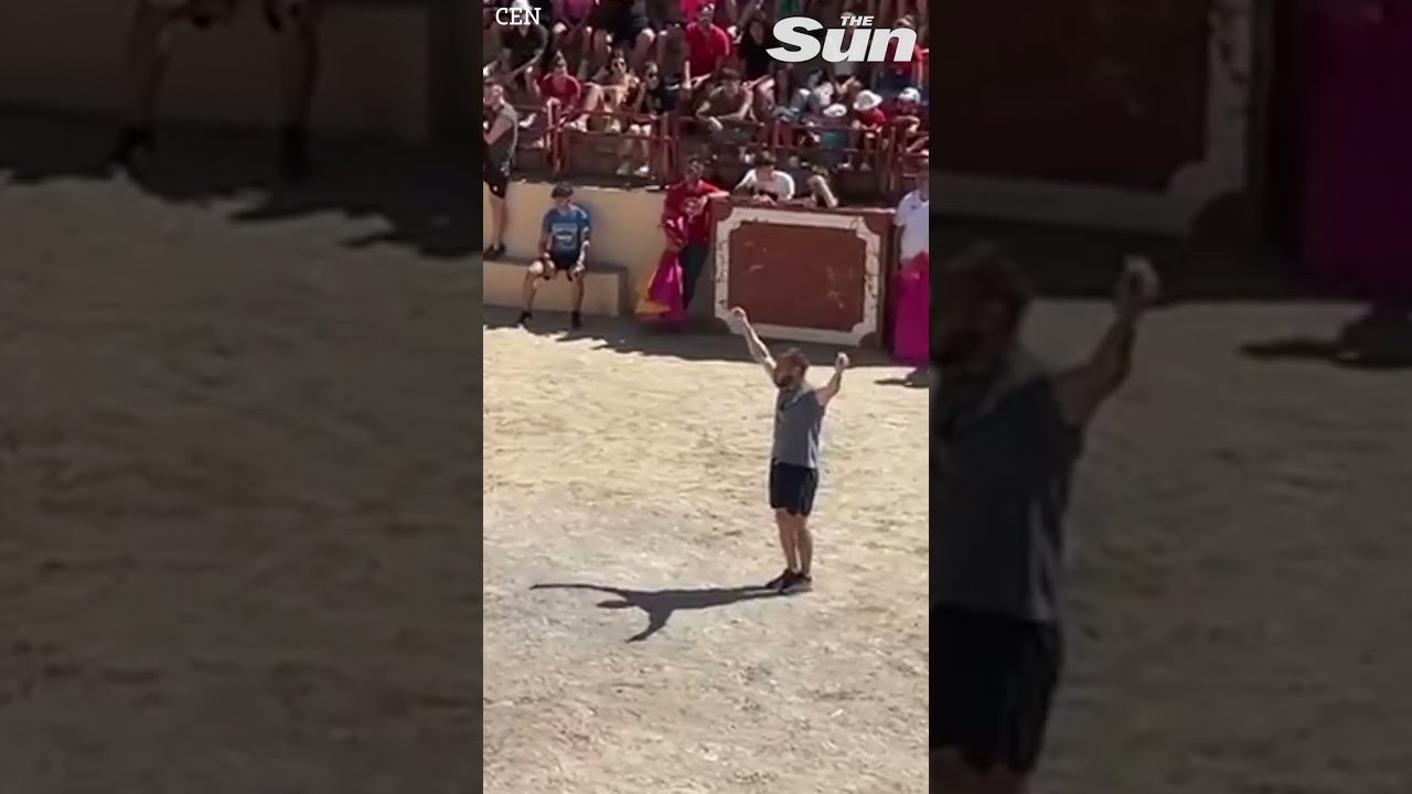 Horror Moment Tourist Gored By Raging Bull After Jumping On Its Back Shorts