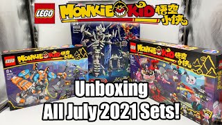 July Monkie Kid Sets EARLY Unboxing! - Bone Demon, Sandy's Power Loader Mech, Pigsy's Noodle Tank