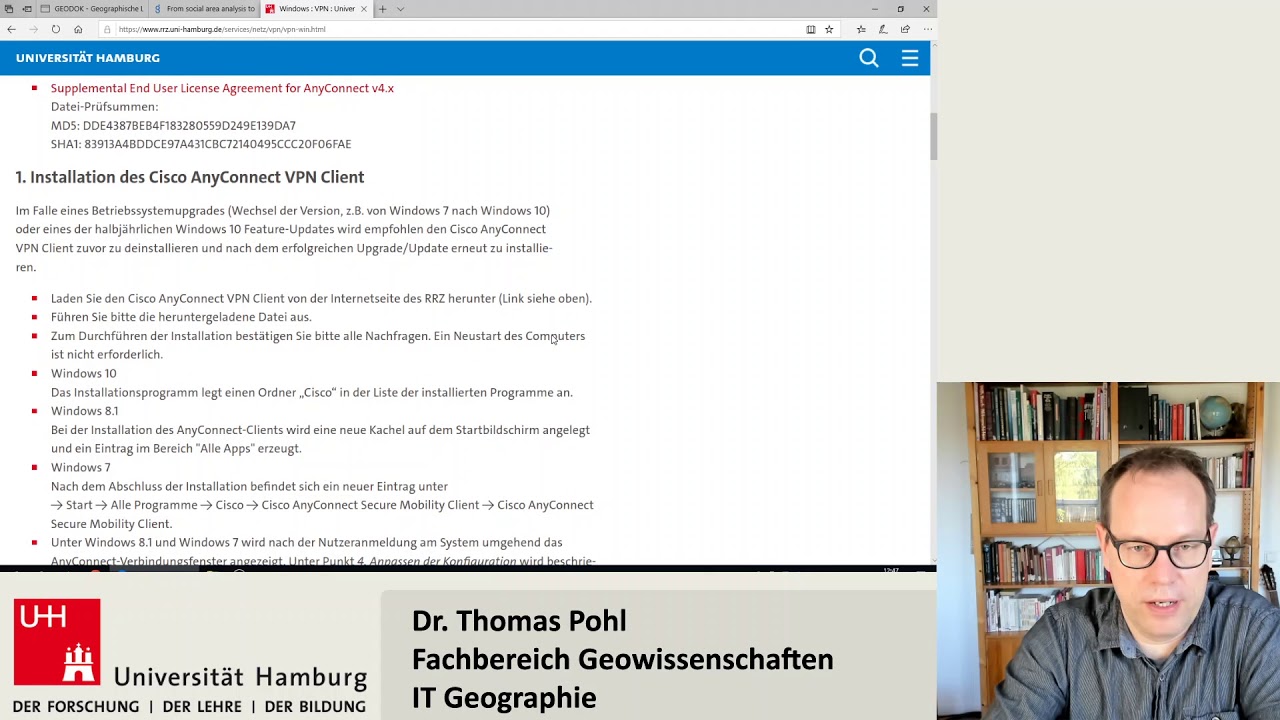 Tutorial: Zugriff auf Ressourcen der UHH via VPN-Client