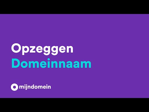 Domeinnaam opzeggen | Mijndomein