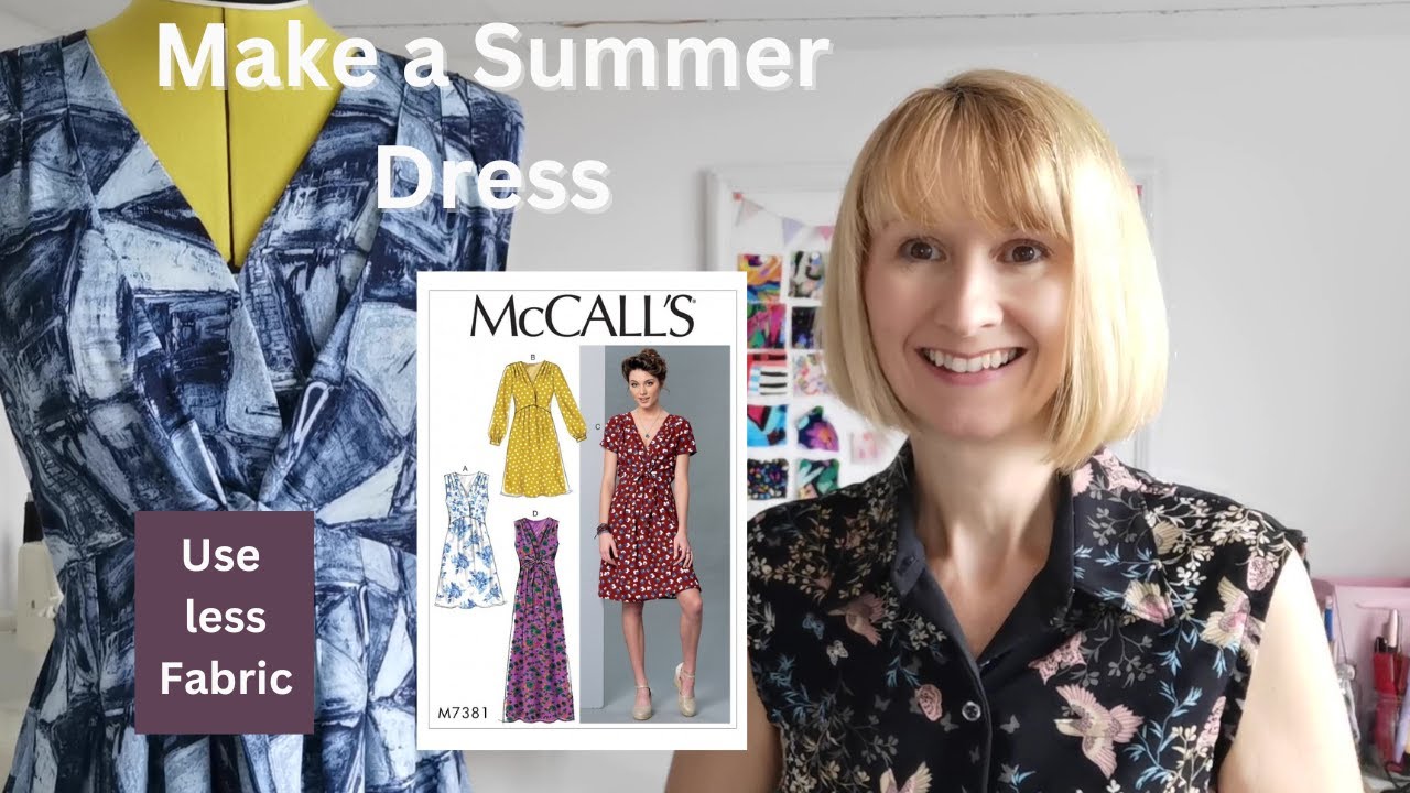 McCalls 7381  Summer Dress, Made with Less Fabric