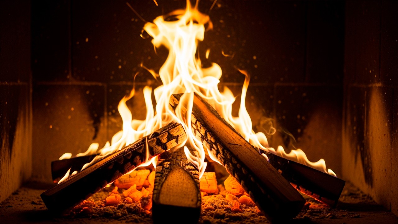 Fireplace Relaxing Piano 24/7 🔥 Gentle Melodies for Stress Relief, Study Sessions & Peaceful Sleep