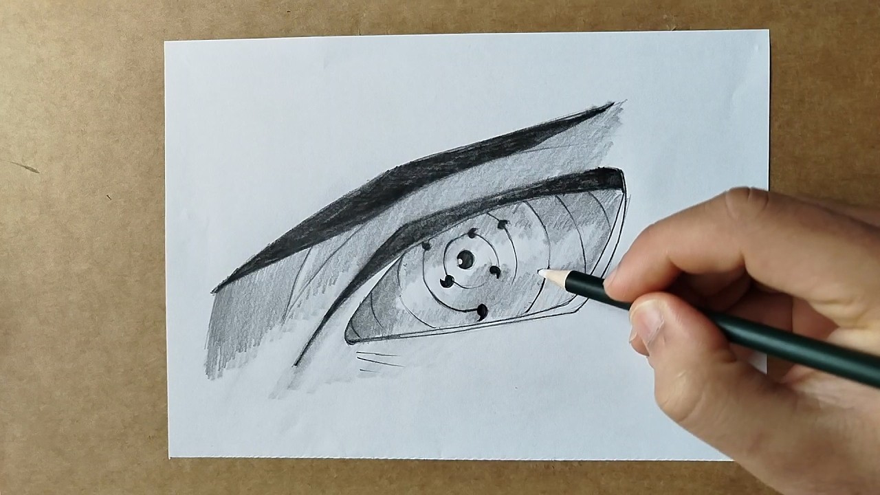 How to Draw Uchiha Rinnegan's eye Step || Anime drawing tutorial for beginners