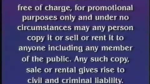 Paramount Home Video Feature Presentation And Warning Screen (2002) Demo Variant