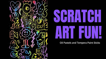 DIY Scratch Paper for Beginners | Easy Doodle Scratch Art with Oil Pastels & Kwik Stix Art Lesson