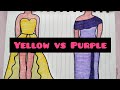 Yellow dress vs Purple dress #art #fun #funny #drawing #colorful #coloringbook #colors #coloring