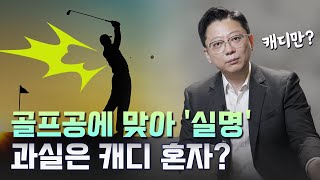 골프공에 맞아 '실명' 과실은 캐디 혼자?