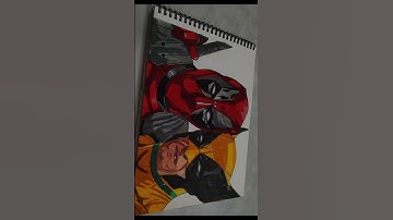 Draw Deadpool and Wolverine with only Doms brush pens 😧👀🙂 #deadpool #realistic #sketch #ytshorts