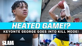 Keyonte George goes into KILL MODE vs Derrick Rose's AAU Team!? 😤 HEATED Adidas Game 🤬