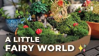 I Turned Little Pots Into Fairy Worlds 🧚🌿 Woodland Birtay Diy