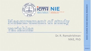 10 Measurement of study variables