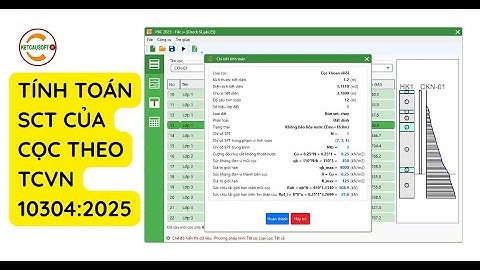 Phần mềm tính toán SCT của cọc theo TCVN 10304:2025