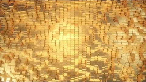 Golden Cubes Stock Motion Graphics