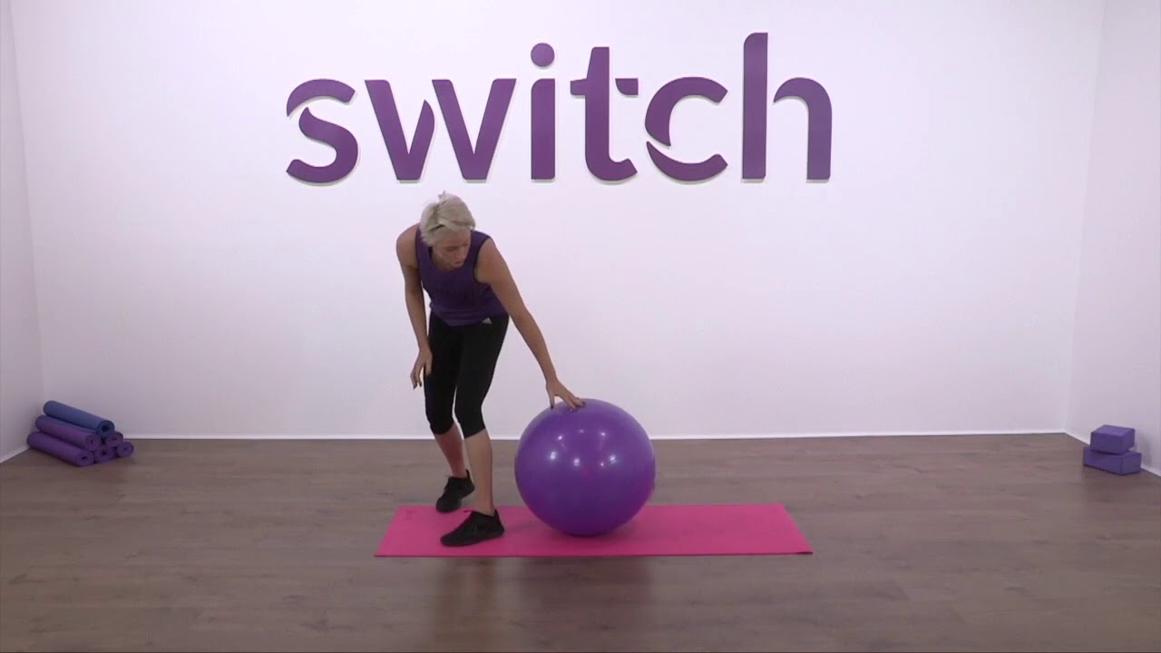 Beginner Lower Body Stability Ball Workout - YouTube