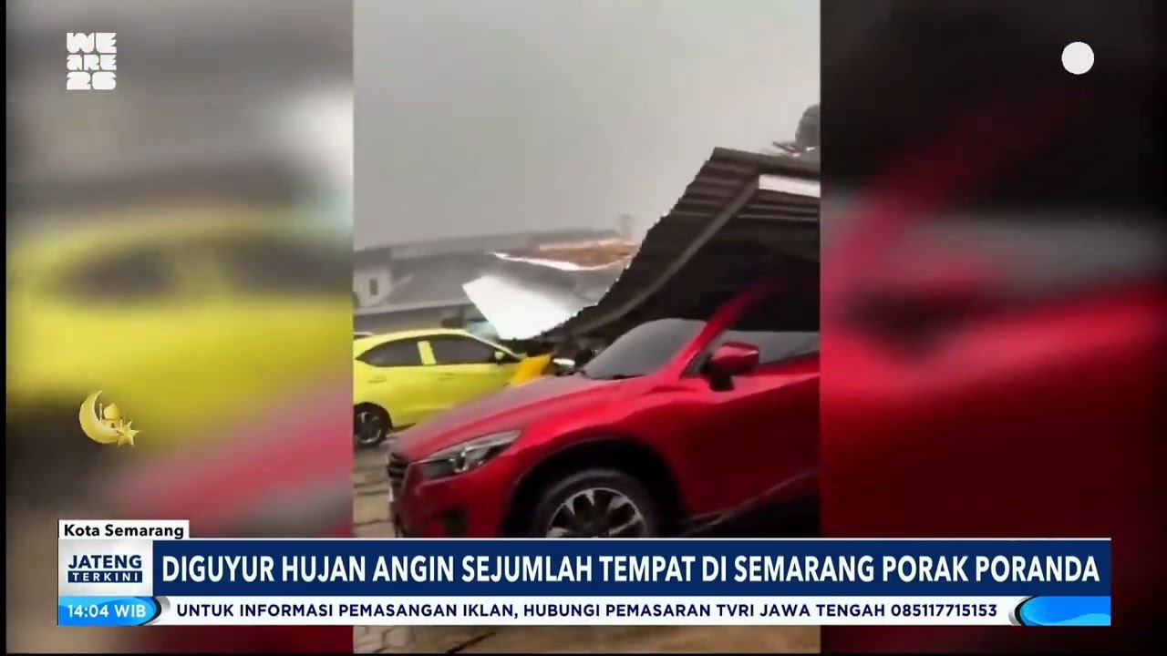 Diguyur Hujan Angin Sejumlah Tempat di Semarang Porak Poranda