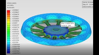 PrePoMax Tutorial 8 : Centrifugal Load (caused by high-speed rotation)