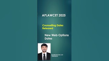 APLAWCET 2025 NEW WEB OPTIONS DATES RELEASED