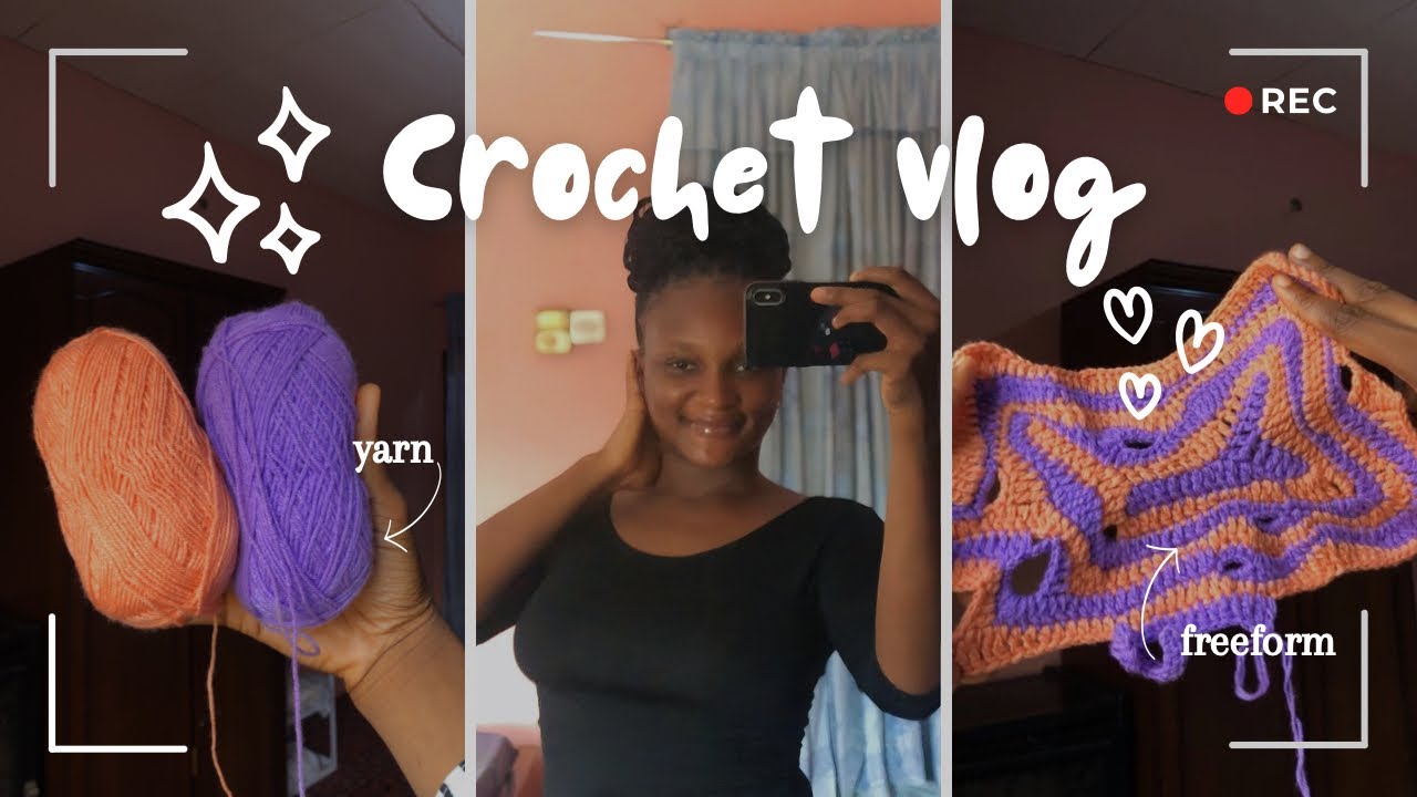 MY FIRST ATTEMPT AT FREEFORM CROCHET || A Crochet Vlog