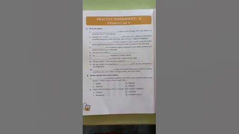 Class 7th Subject : Computer Worksheet 2