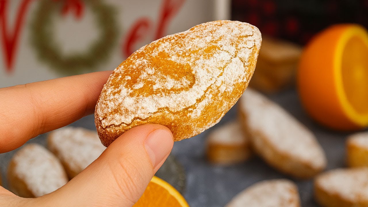 Итальянское апельсиновое печенье 🍊 Без муки, без глютена и просто идеальное! Ricciarelli