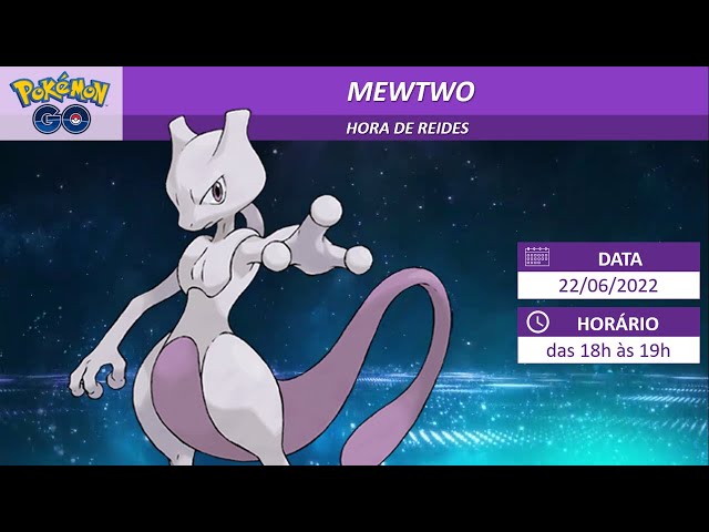 Pokémon GO: Mewtwo terá hora de Reides especial em outubro