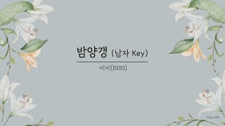 Video thumbnail of "[Piano MR] 밤양갱(Bam Yang Gang) - 비비(BIBI) (남자 Key)"