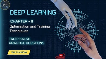 Deep Learning Chapter 11 -  Optimization and Training Techniques True/False video
