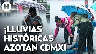 ¡Lluvias rompen récord histórico! Precipitaciones inundan la CDMX como no se veía desde hace 20 años