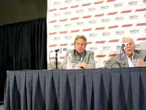 Kirk and Michael Douglas kick off AARP convention in Boston