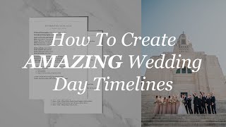 How To Create AMAZING Wedding Day Timelines | Fujifilm Wedding Photographer
