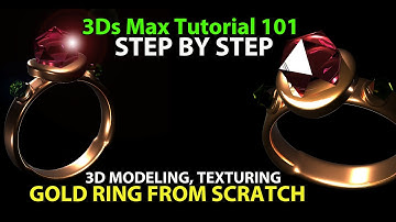 3ds Max tutorial 101: gold ring (3D modeling, texturing) | 3DS MAX TUTORIALS