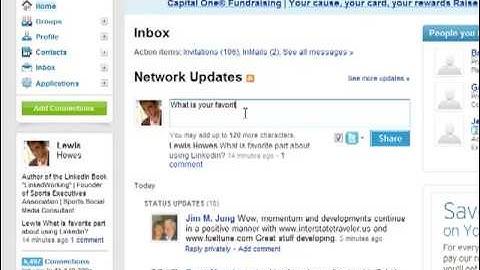 LinkedIn and Twitter Status Update