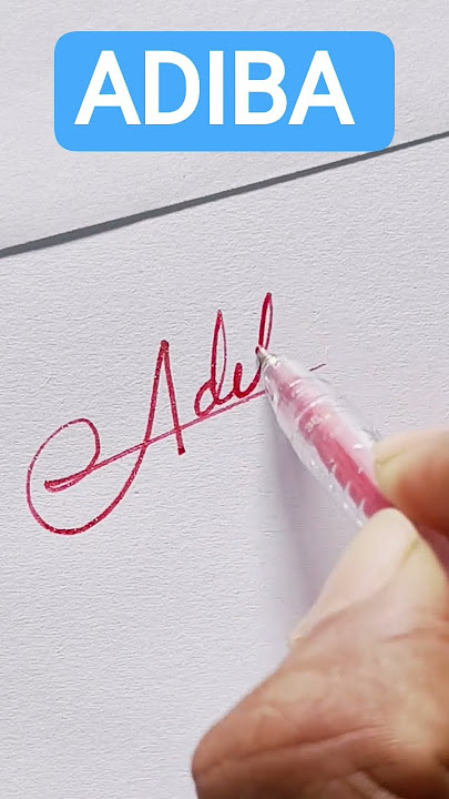 Adiba name signature style #adiba calligraphy