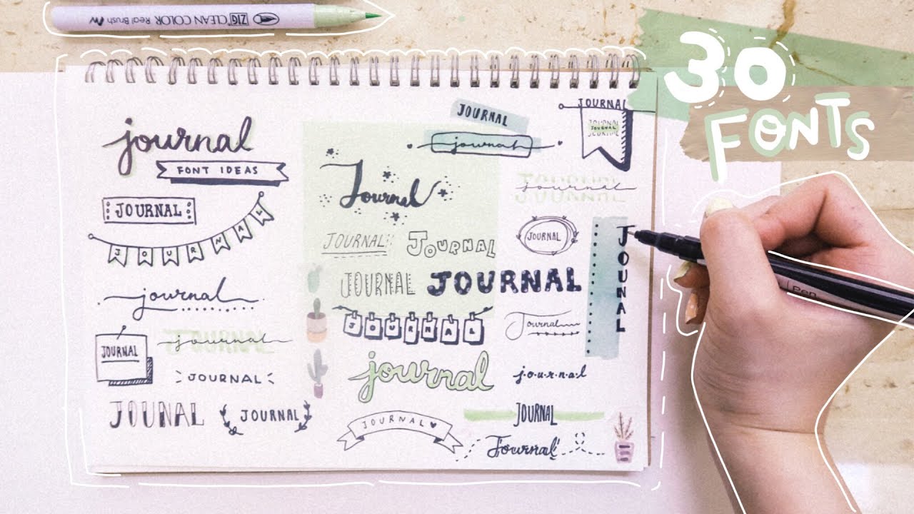 30 Journal Font Ideas 30種手寫英文字體 Youtube 30 Journal Font Ideas 30種手寫英文字體 Youtube
